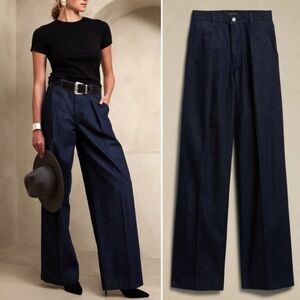 Banana Republic High-Rise Relaxed Wide Leg Premium Denim Trouser Jeans 29